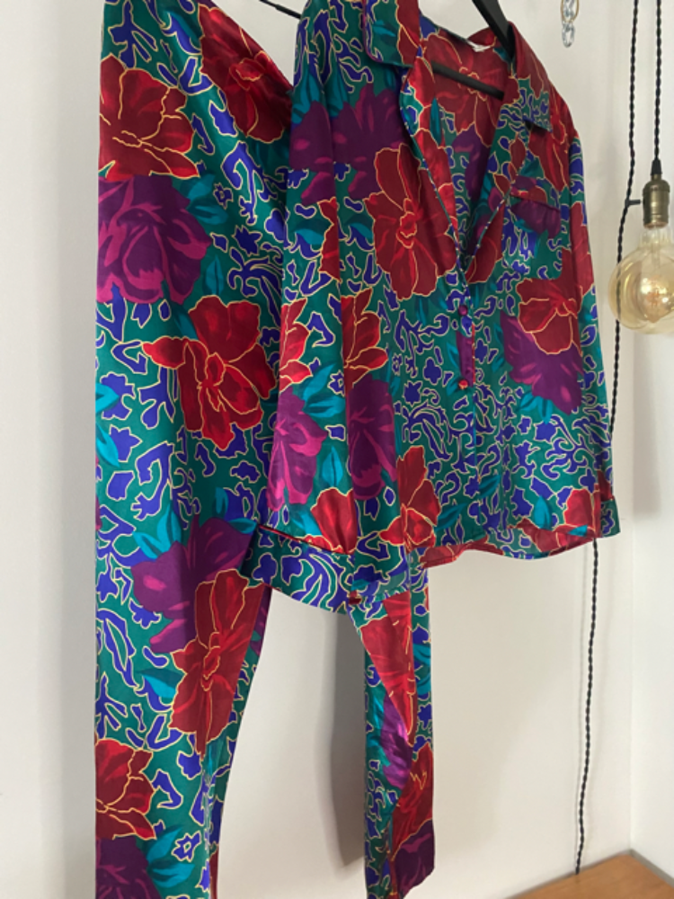 frederick's of hollywood jewel tone pj set