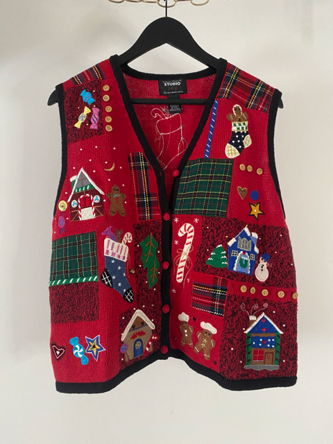 designers originals studio JOY everything christmas vest