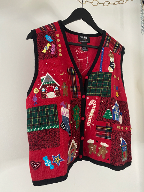 designers originals studio JOY everything christmas vest