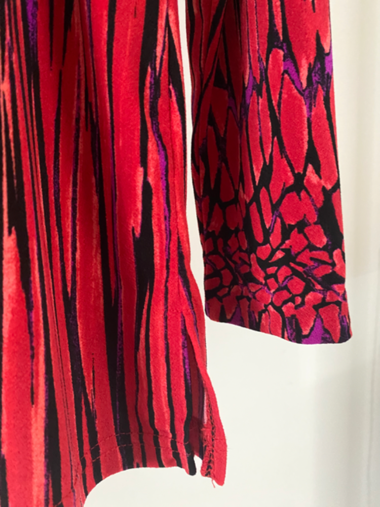 bob mackie red earth art top