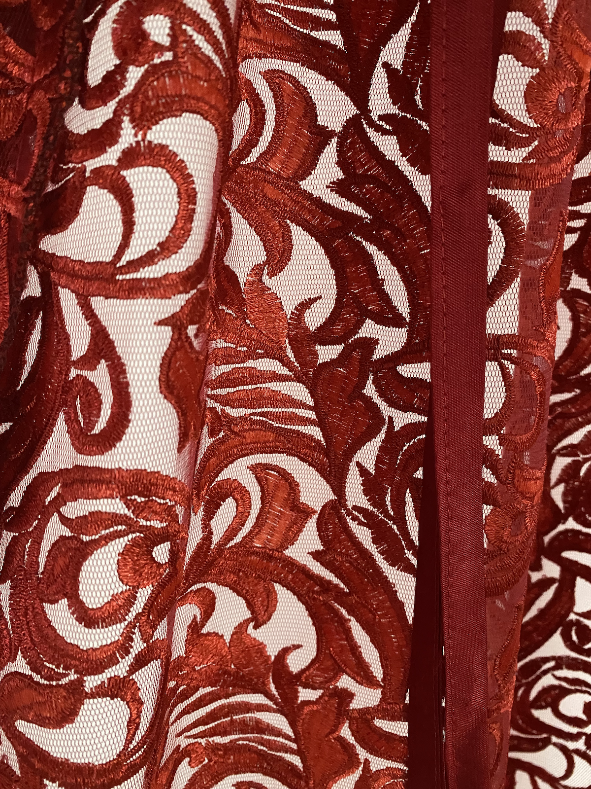 red lace ritual robe