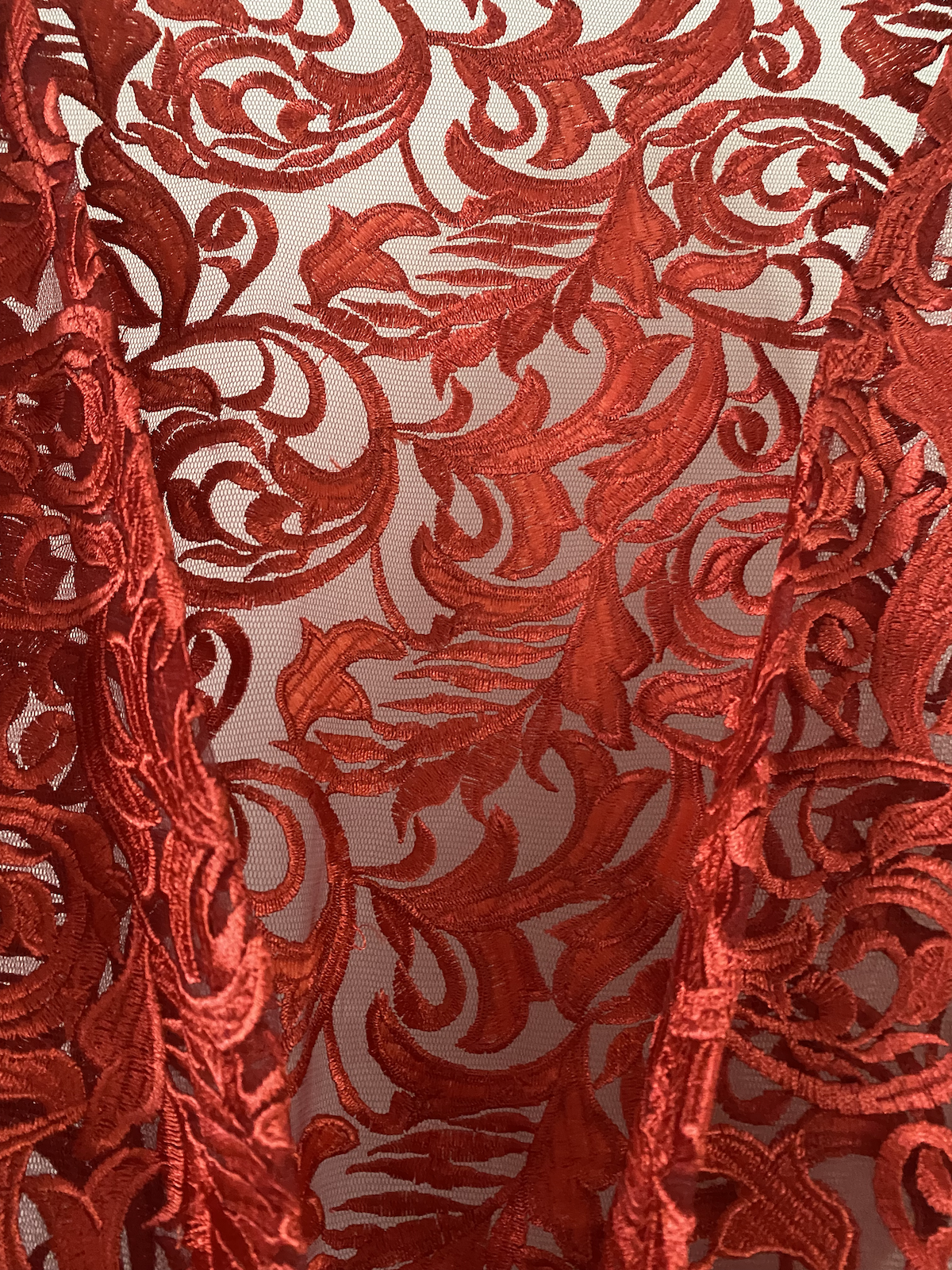 red lace ritual robe