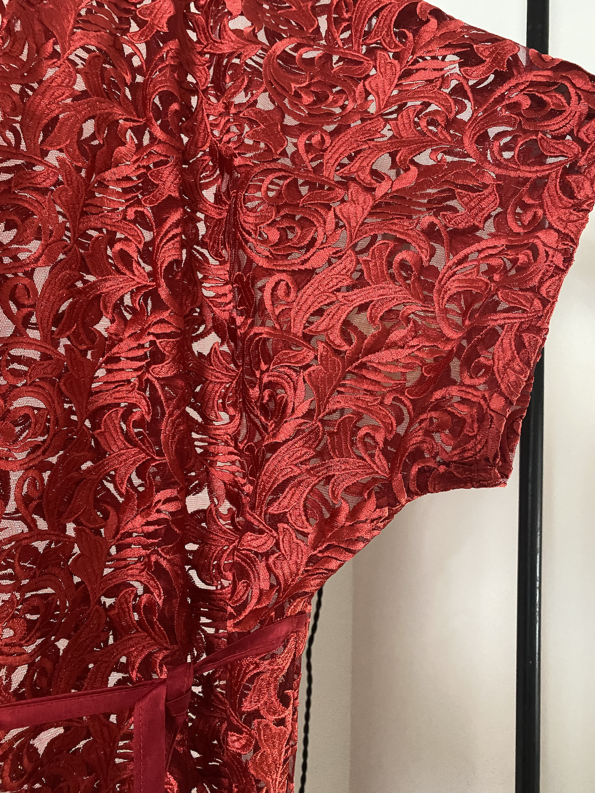 red lace ritual robe