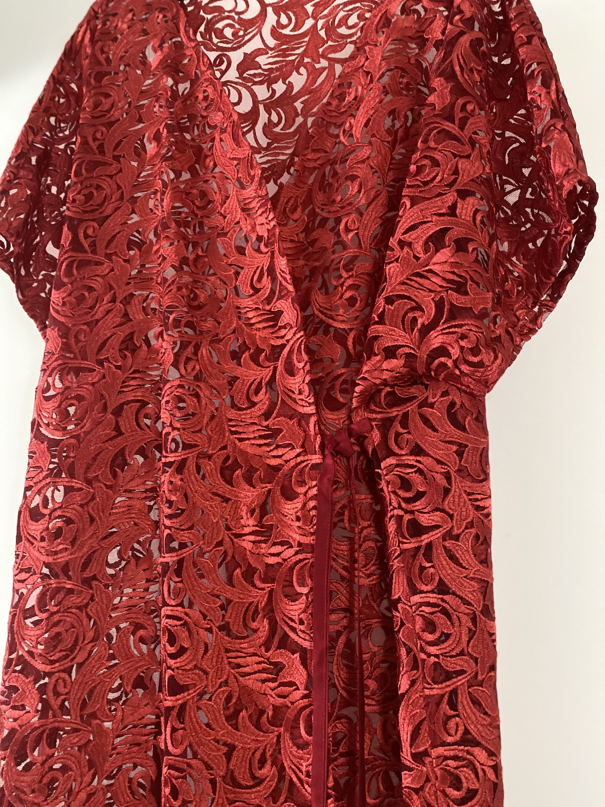 red lace ritual robe