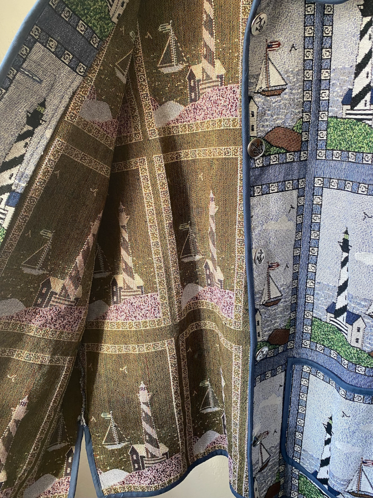 blair lighthouse tapestry coat
