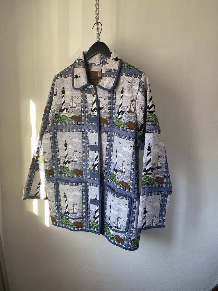 blair lighthouse tapestry coat