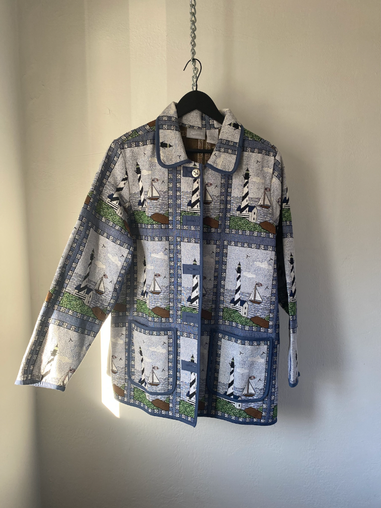 blair lighthouse tapestry coat