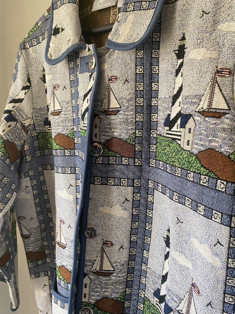 blair lighthouse tapestry coat