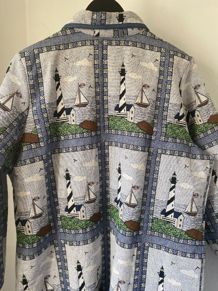 blair lighthouse tapestry coat