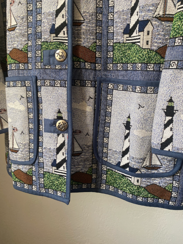 blair lighthouse tapestry coat