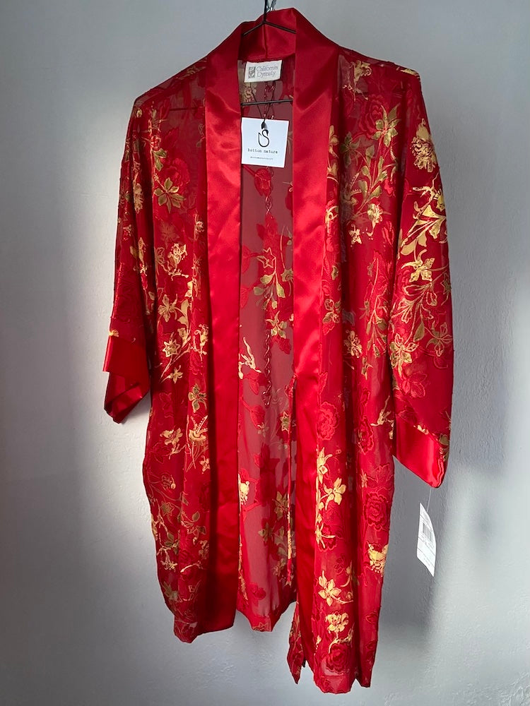 cali dynasty red and gold desire robe NWT