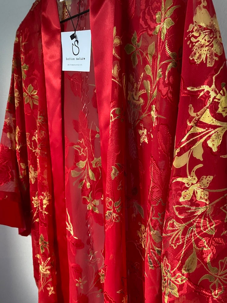 cali dynasty red and gold desire robe NWT