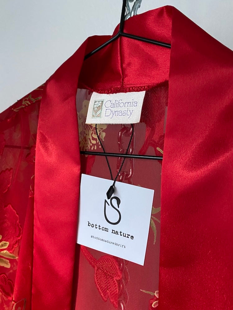cali dynasty red and gold desire robe NWT