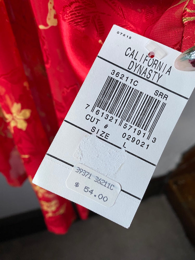 cali dynasty red and gold desire robe NWT