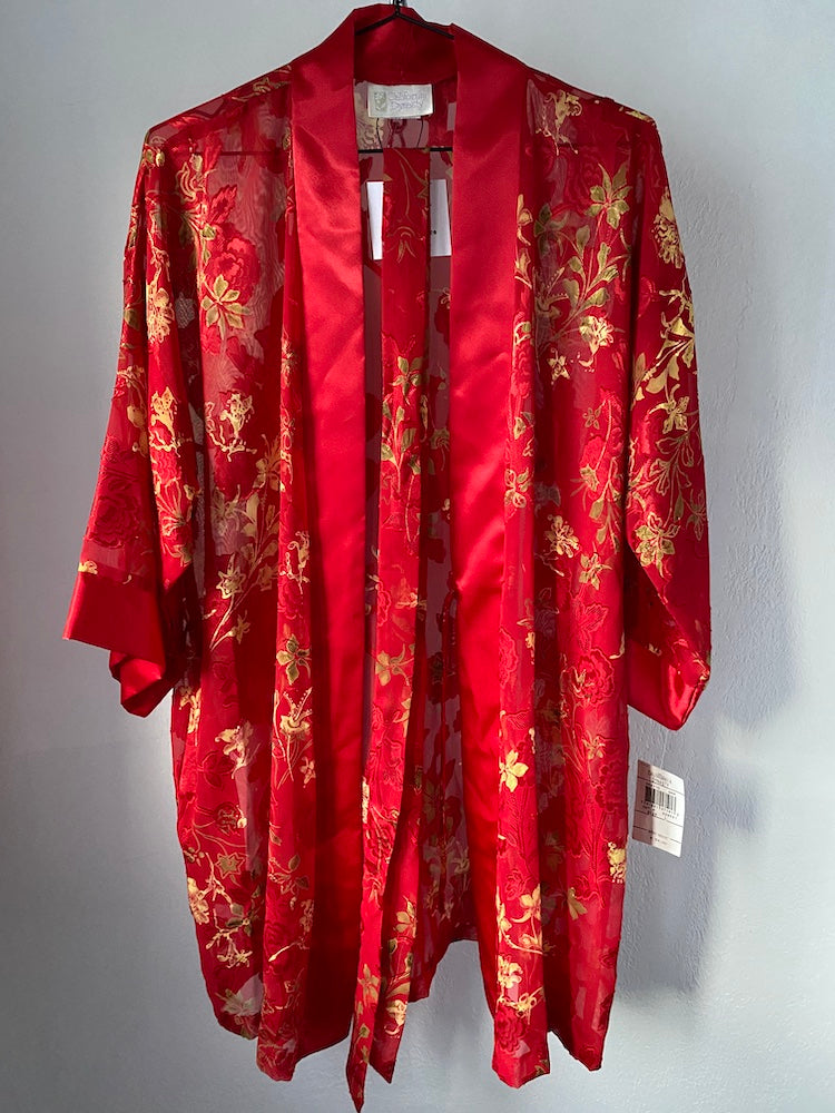 cali dynasty red and gold desire robe NWT