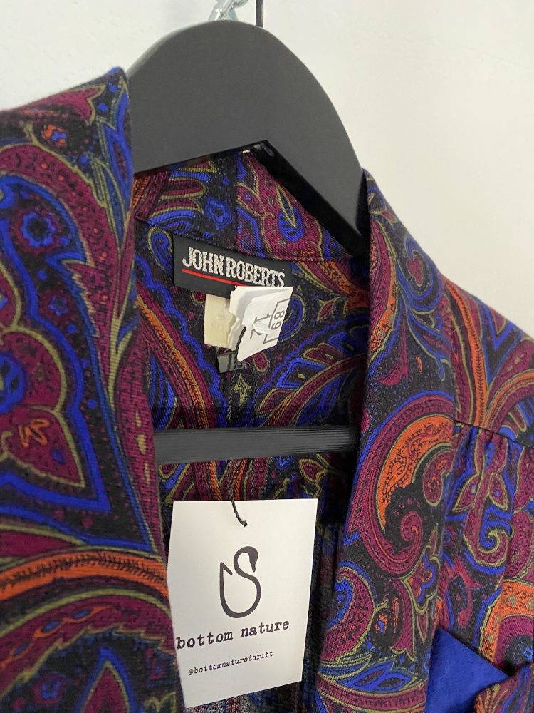 john roberts paisley moonstruck jumpsuit