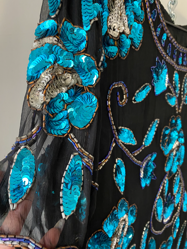 vtg silk sequin extravaganza