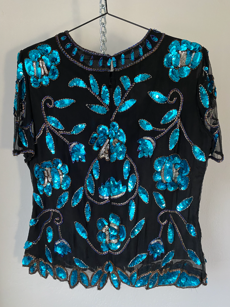 vtg silk sequin extravaganza