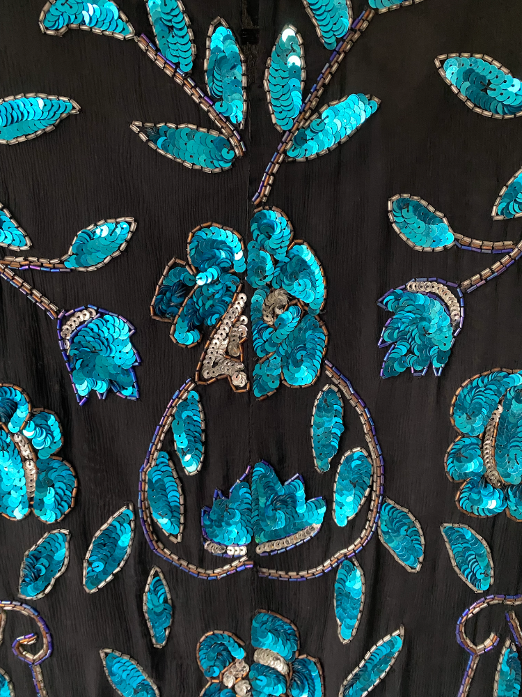 vtg silk sequin extravaganza