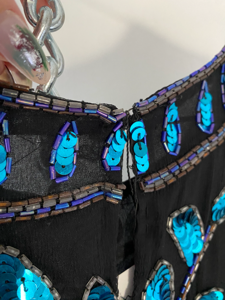 vtg silk sequin extravaganza