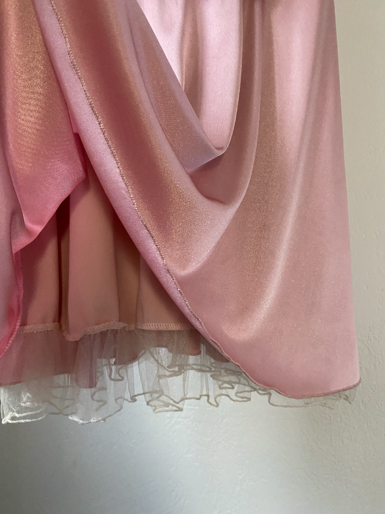 BCX pink posh y2k dress with rhinestone brooch
