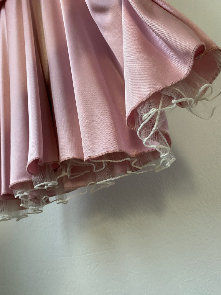BCX pink posh y2k dress with rhinestone brooch