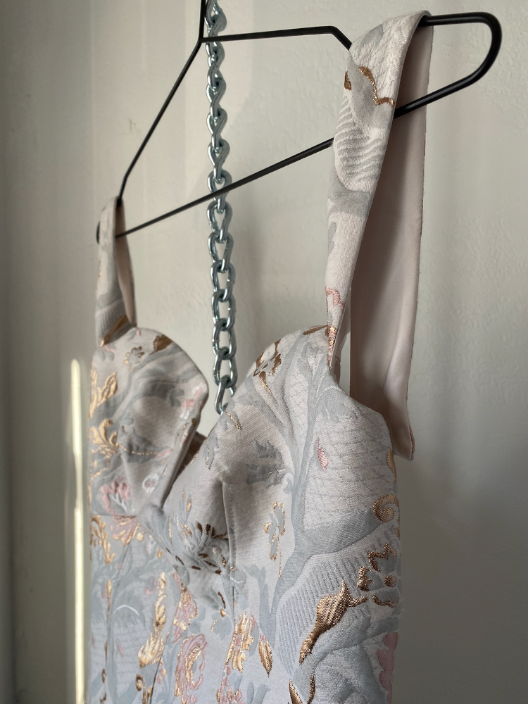 express corset-style off shoulder top