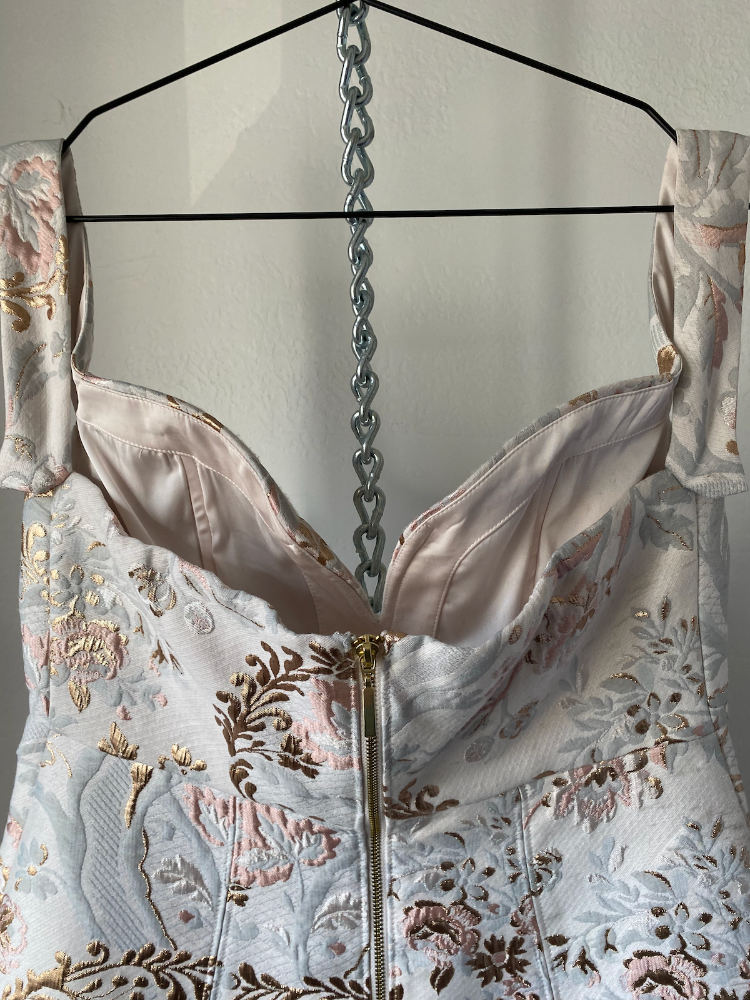 express corset-style off shoulder top
