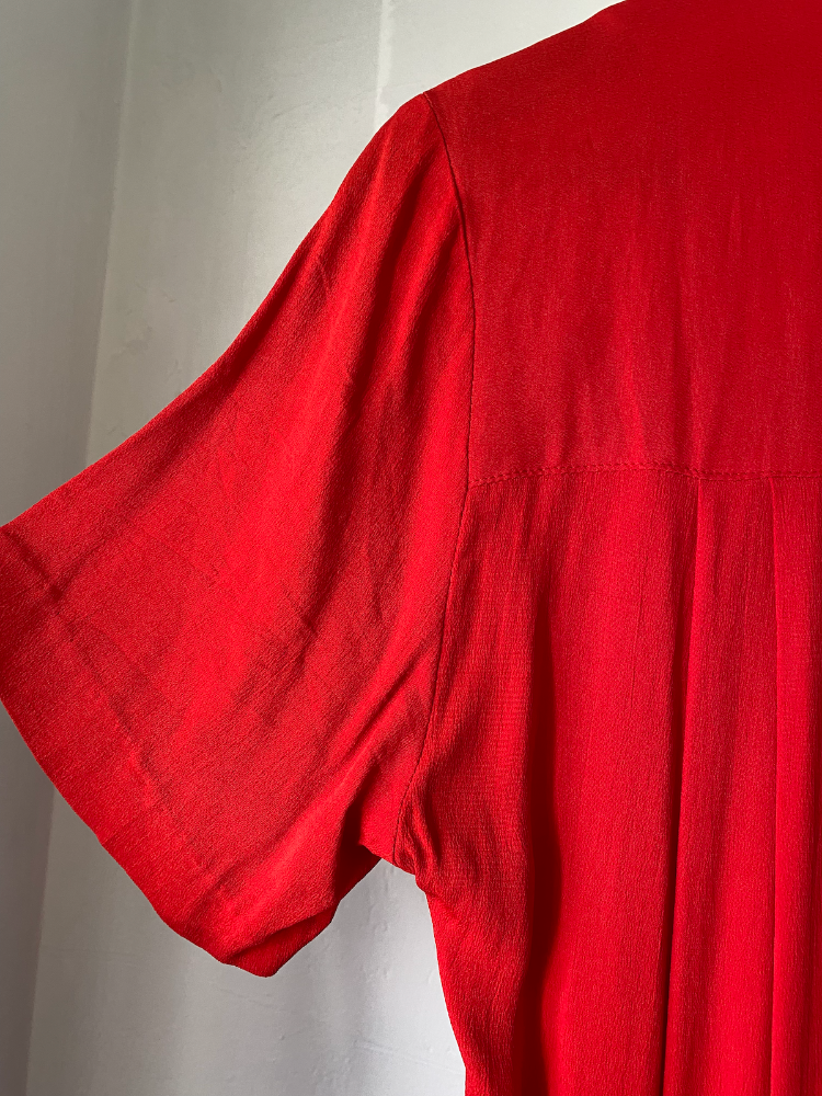 michelle stuart cherry red 80s jumpsuit