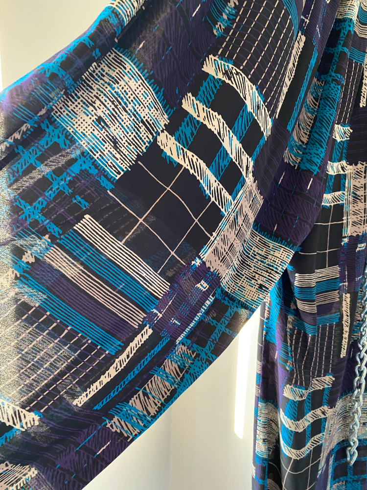modcloth flowy plaid print pants