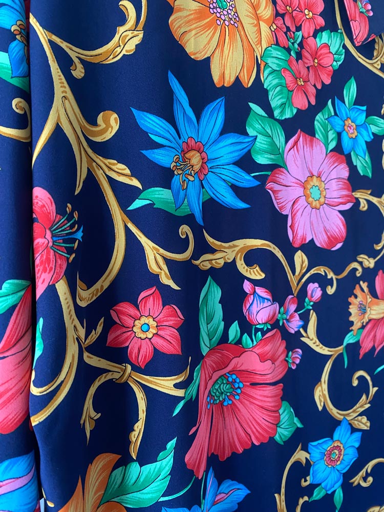 liz claiborne collection black floral rococo blouse
