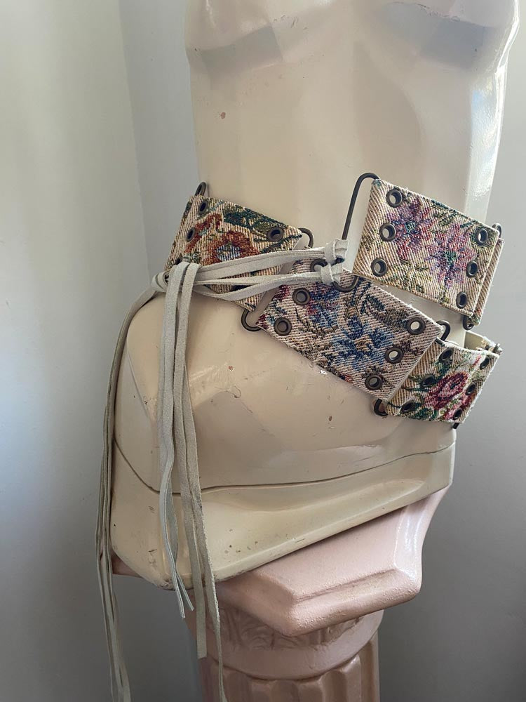 newport news floral tapestry y2k belt