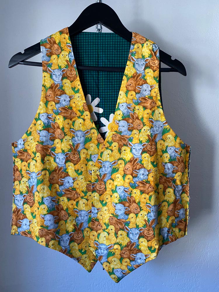 hippity hop reversible easter vest