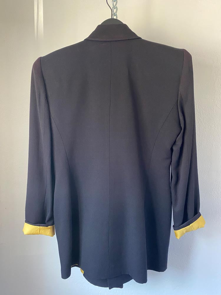 caché black and gold power suit set