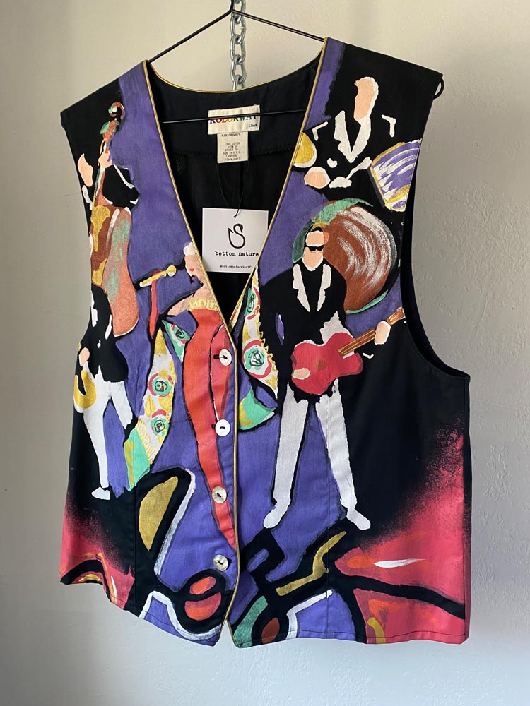 kolorway painted jazz scene vest *rare*