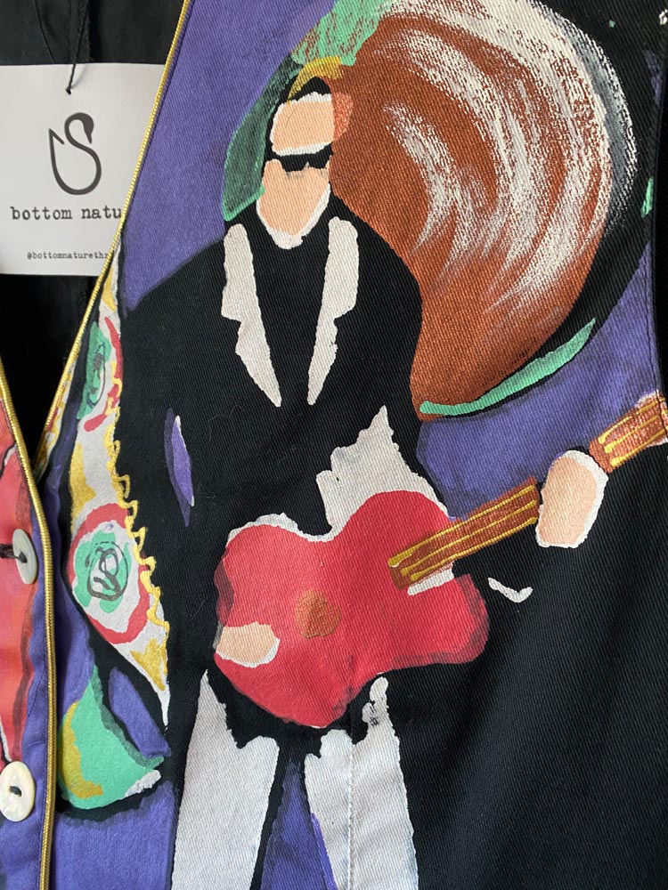 kolorway painted jazz scene vest *rare*