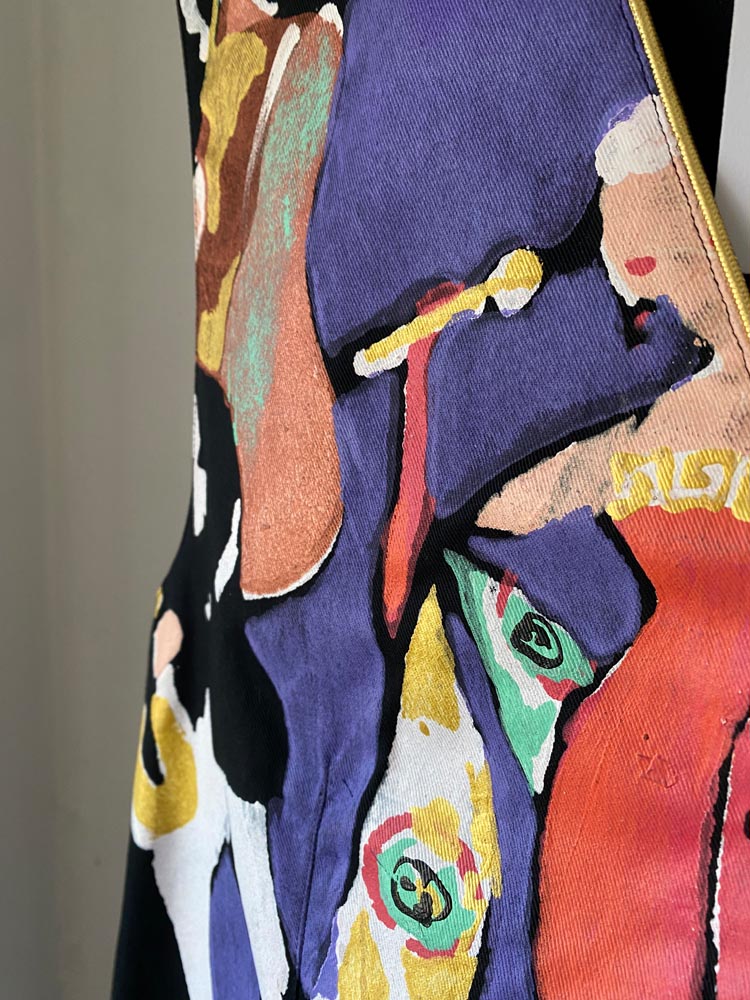 kolorway painted jazz scene vest *rare*