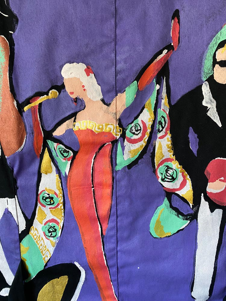 kolorway painted jazz scene vest *rare*