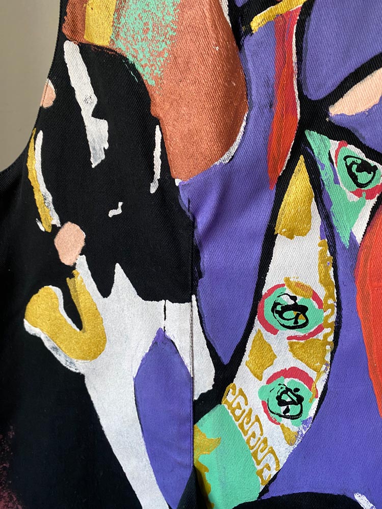 kolorway painted jazz scene vest *rare*