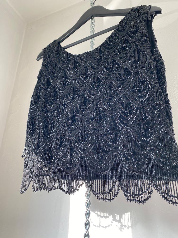 doreen loh hong kong vtg beaded flapper tank