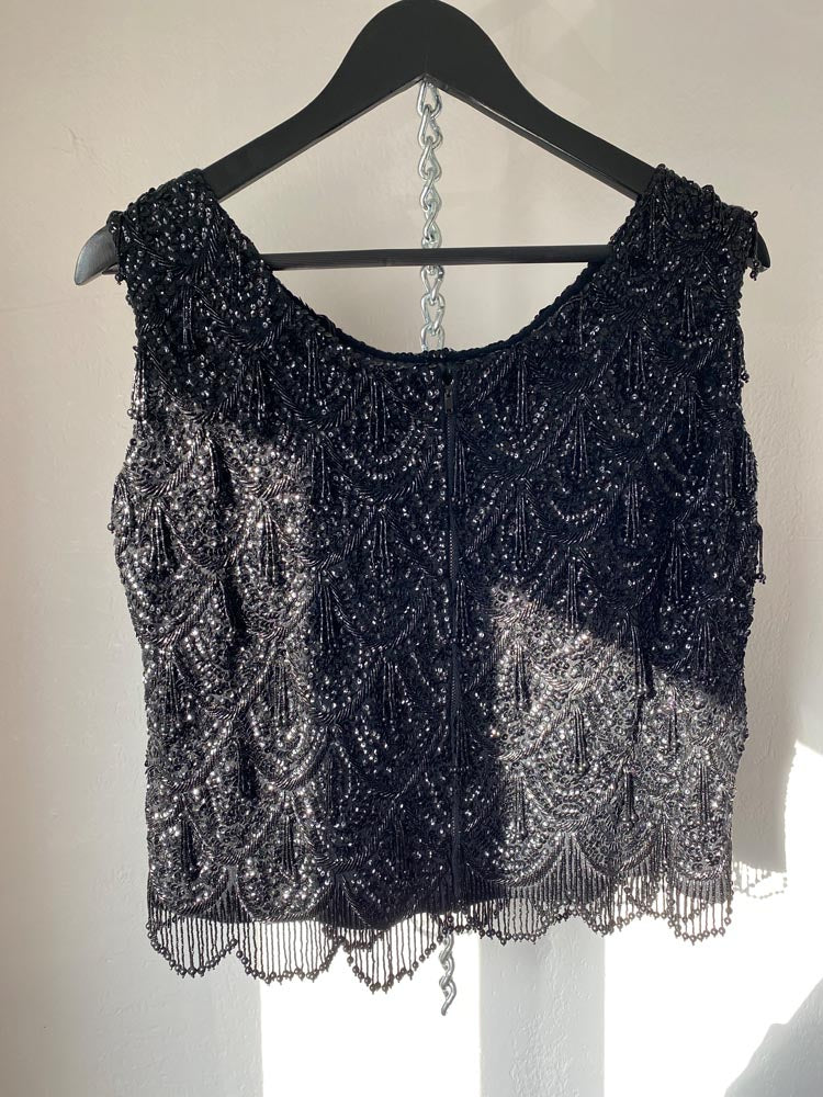 doreen loh hong kong vtg beaded flapper tank