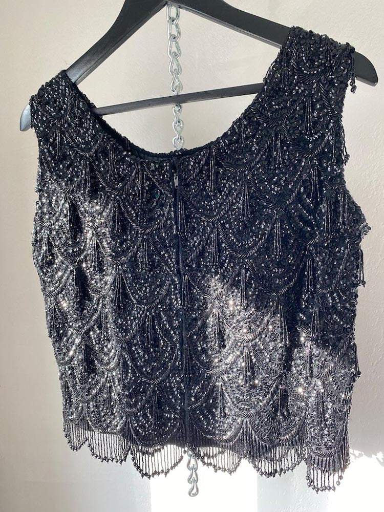 doreen loh hong kong vtg beaded flapper tank