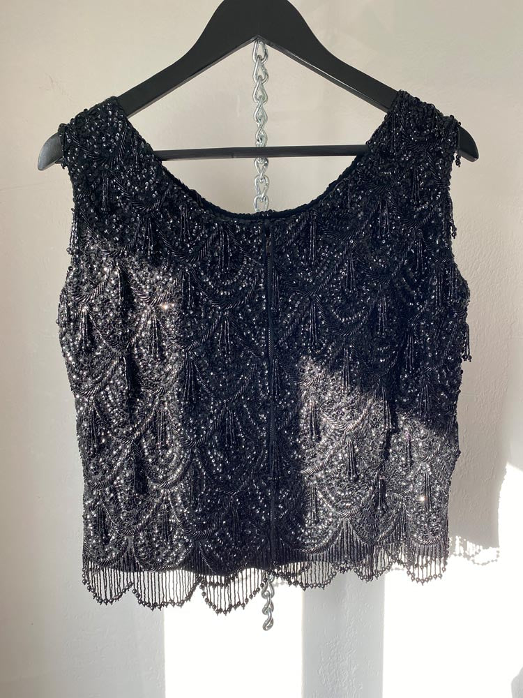 doreen loh hong kong vtg beaded flapper tank