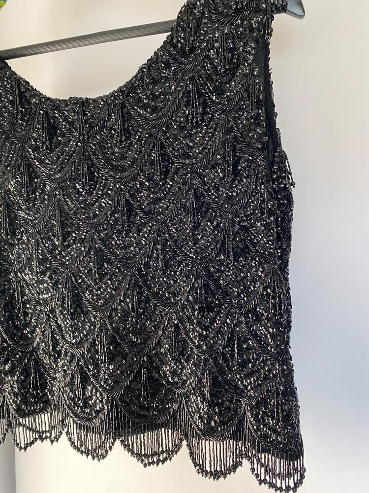 doreen loh hong kong vtg beaded flapper tank
