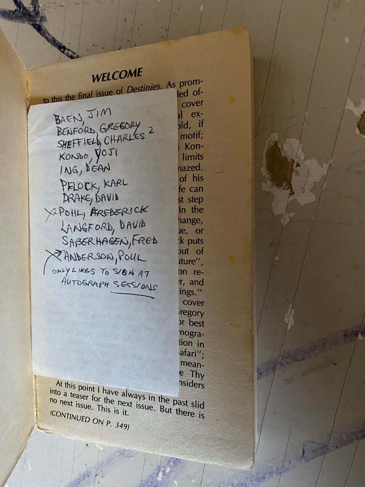 destinies vol. 3, no. 2 edited by james baen - signed