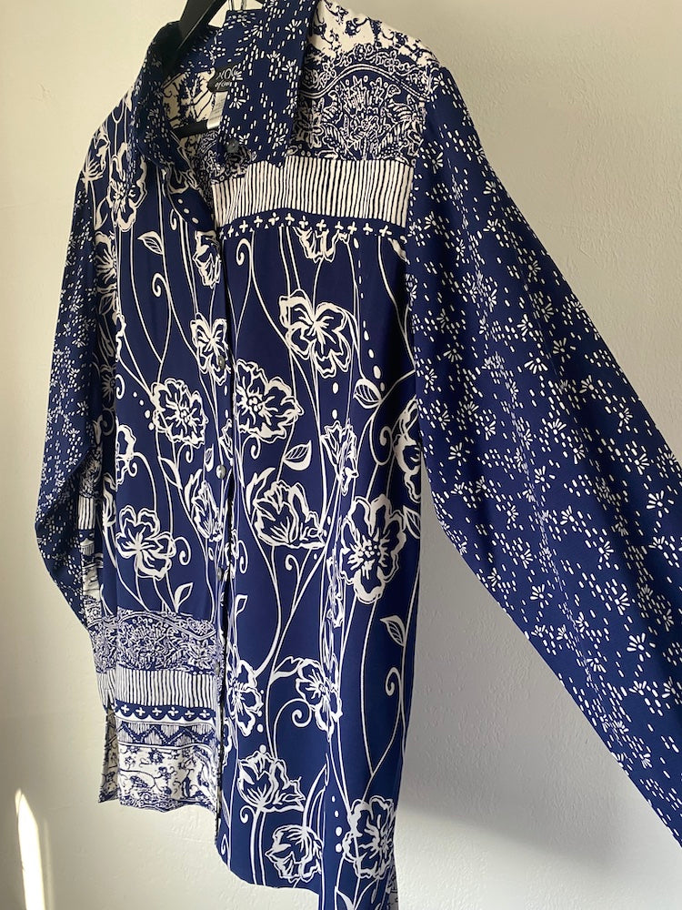 koos of course! reversible 2-piece tapestry jacket and button-up set