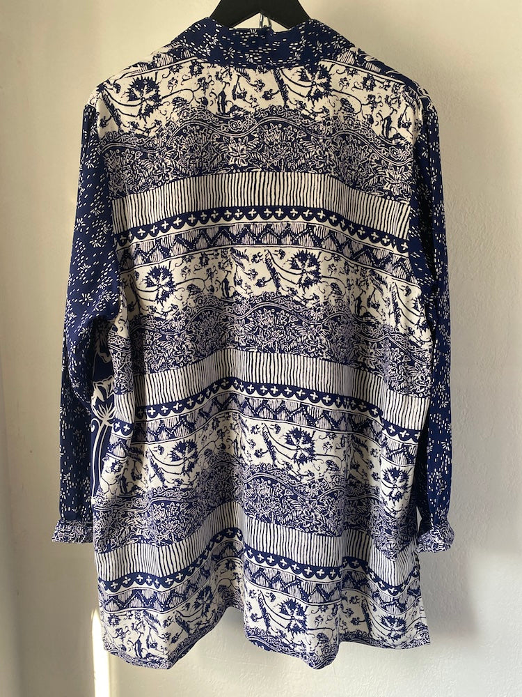koos of course! reversible 2-piece tapestry jacket and button-up set