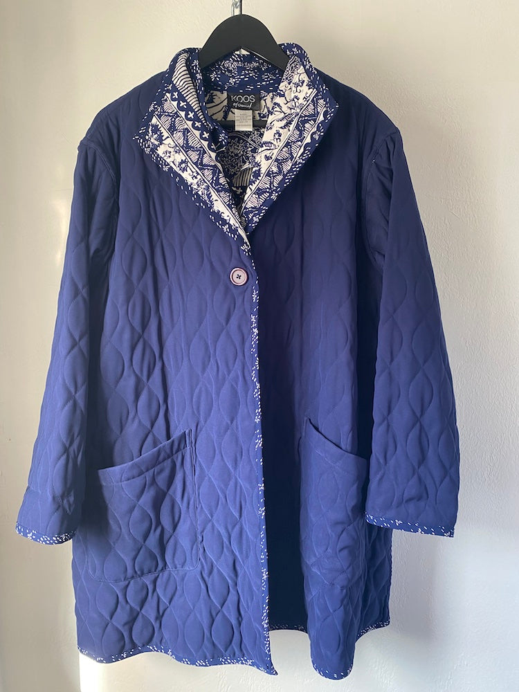 koos of course! reversible 2-piece tapestry jacket and button-up set