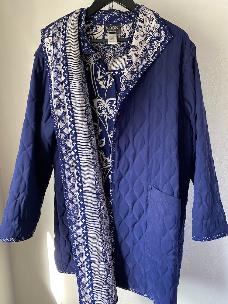 koos of course! reversible 2-piece tapestry jacket and button-up set