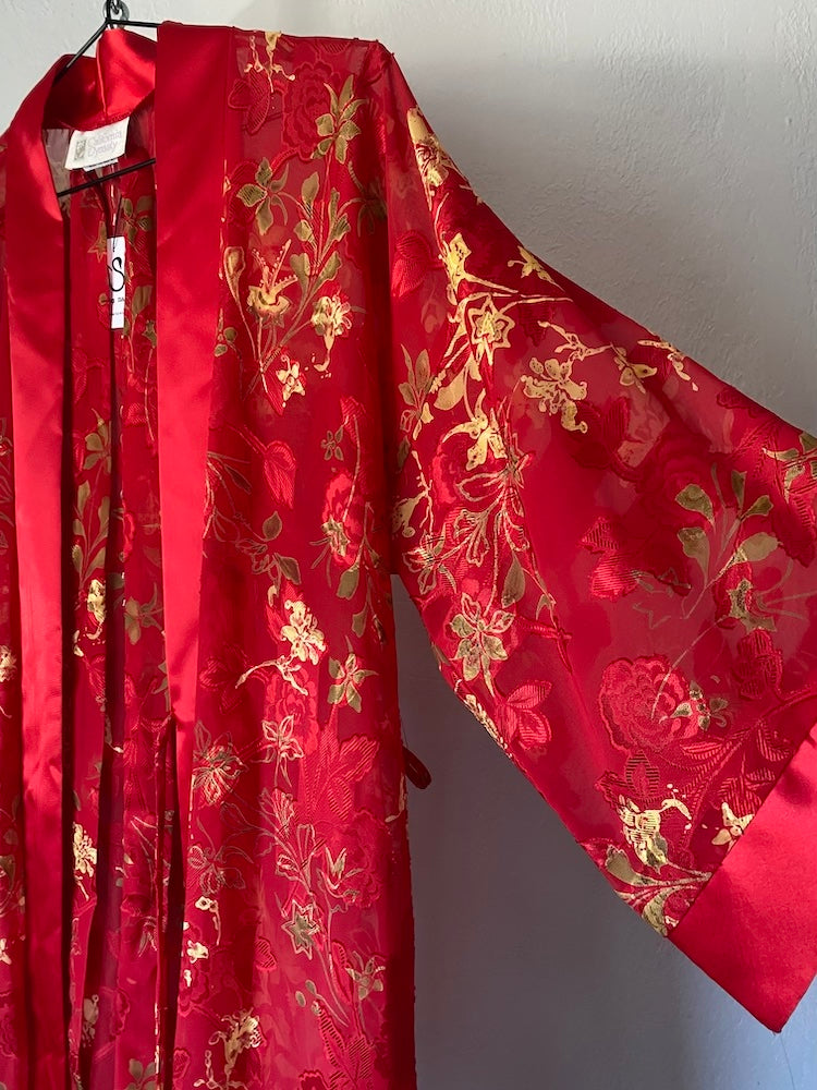 cali dynasty red and gold desire robe NWT